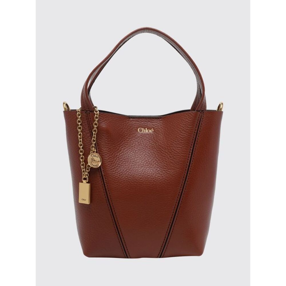 Chloe Women Spin Mini Grained Calfskin Handbag Chloe With Ring Detail